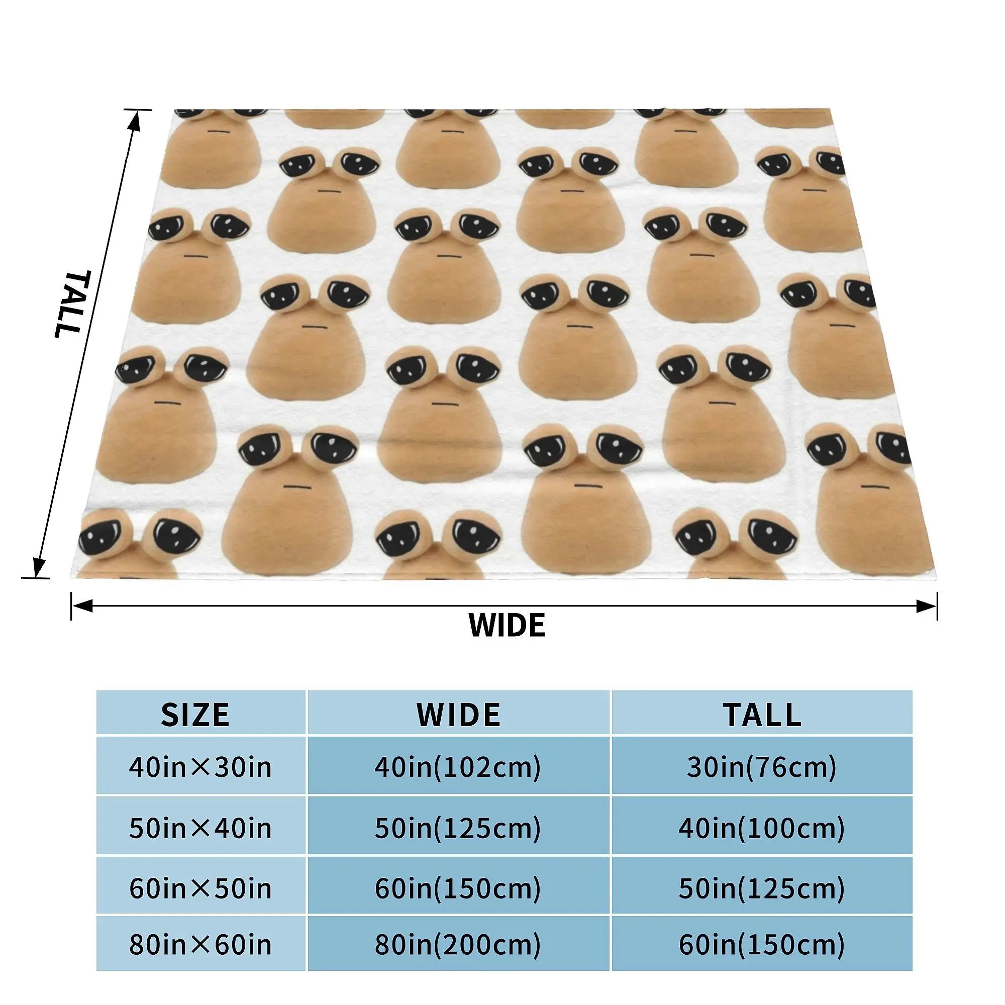 My Pet Alien Pou Flannel Throw Blanket Cute Cartoon Blanket for Bedding Car Super Warm Bedspread 5