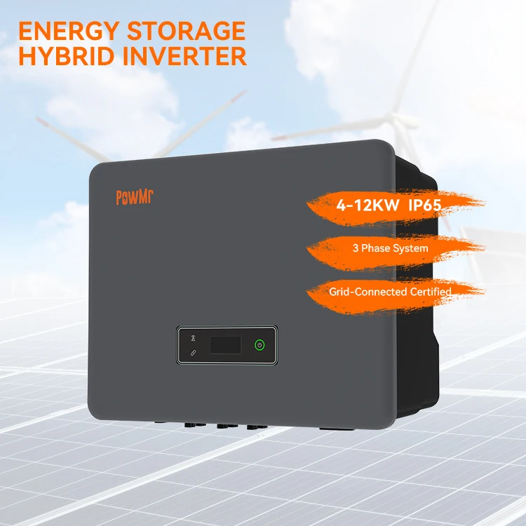 

PowMr Three Phase 4/5/6/8/10/12KW 750 HV Solar Inverter MPPT Energy Storage Hybrid Inverter For Solar Energy System