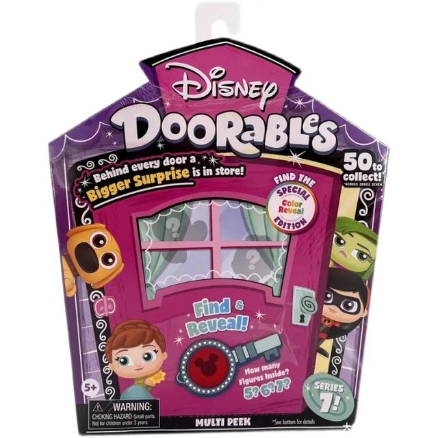 Disney Doorables Series 7 UP Inside Out Beauty And The Beast Jungle Book Frozen Incredibles Princess And Frog Toys Kids Gifts 1