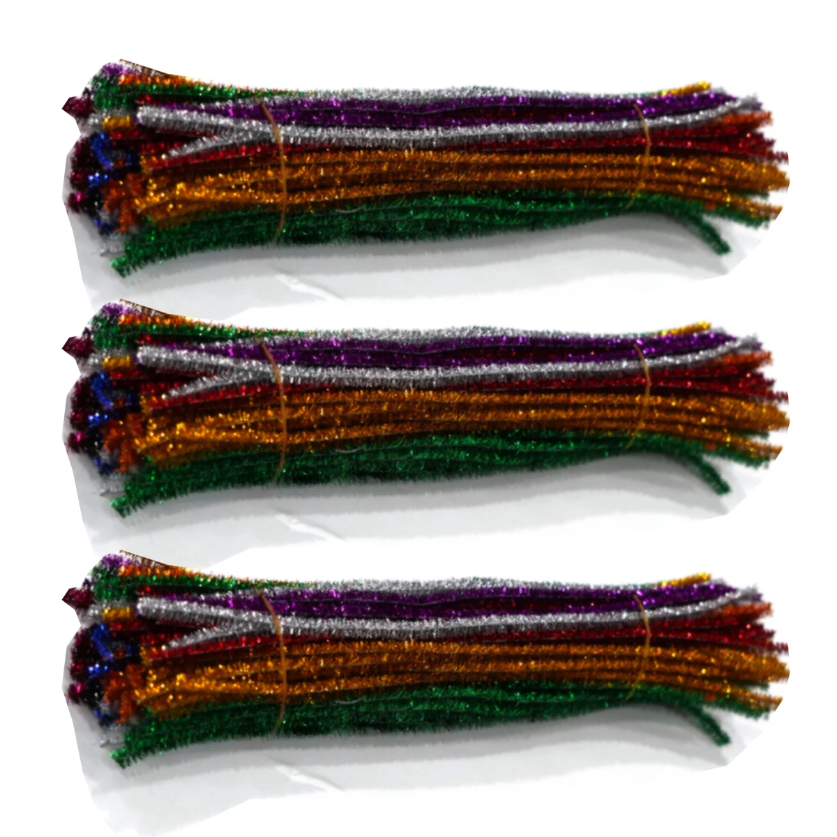 Glitter Pipe Cleaners 300Pcs 10Colors for Creative Crafts Decorations Chenille Stems