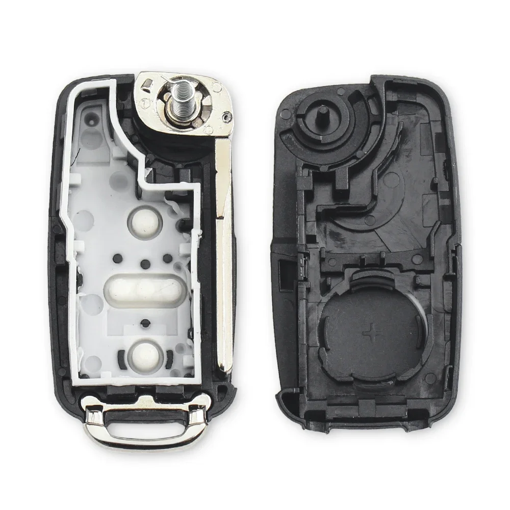 Car Key Shell 2 Button Folding Flip Remote Key Replacement Case FOB Shell For Vw VOLKSWAGEN Transporter T5 Polo G Uncut Blade