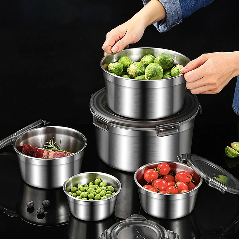 Stainless Steel Food Containers Lids  Stainless Steel Lunch Box Containers  - Food - Aliexpress