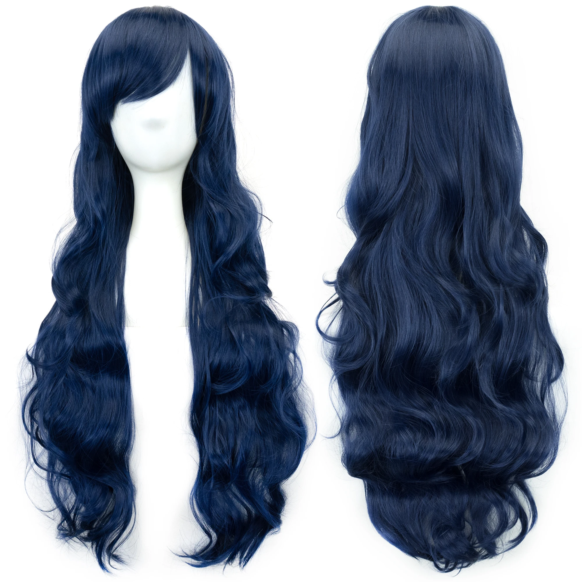 Vibrant Curly Long Synthetic Wig in Green with Pink and Black Accents - Perfect
