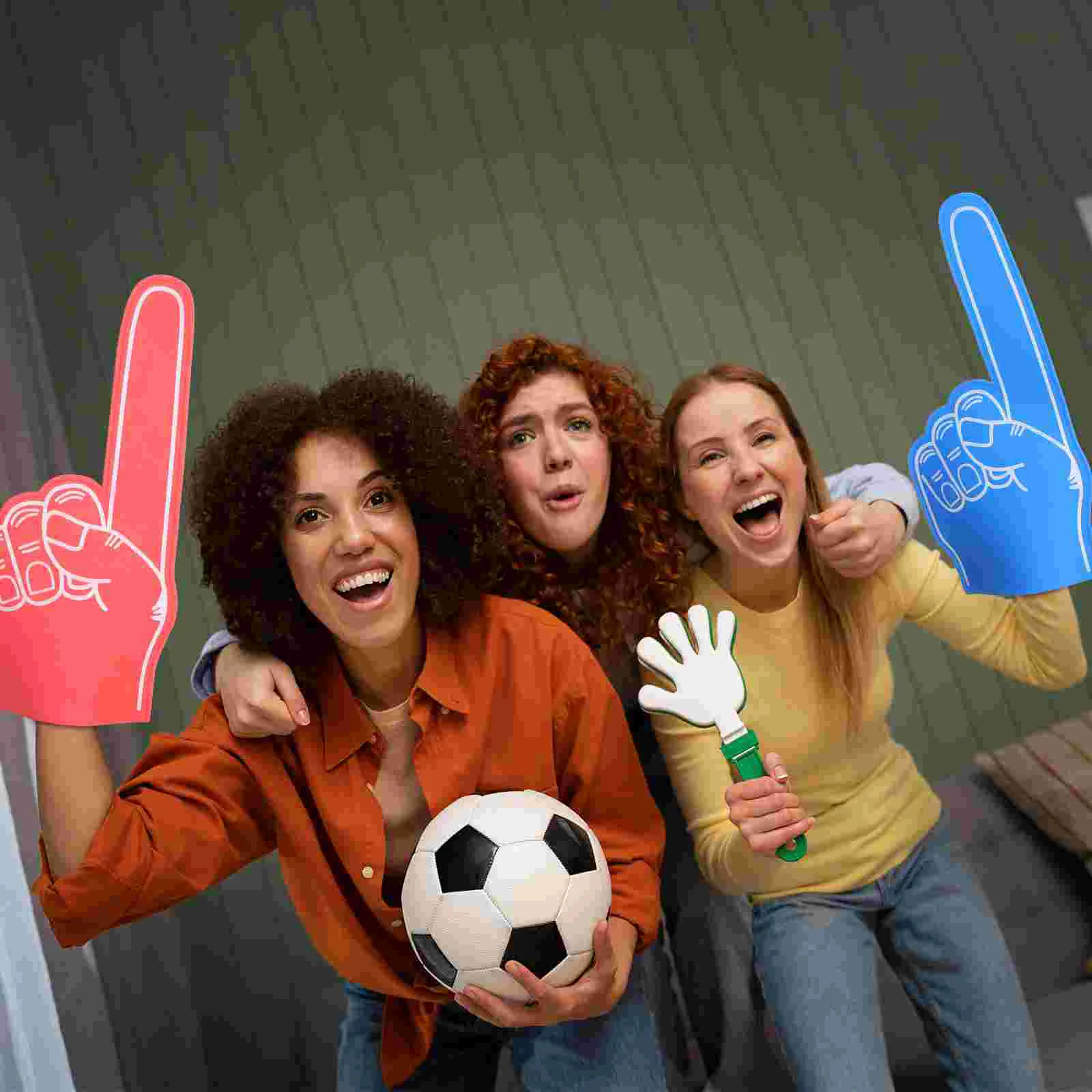 4 Pcs Foam Finger Giant Foam Finger Cots Large Size Anti Slip EVA Cheerleading Props Sports Favors Team Souvenirs
