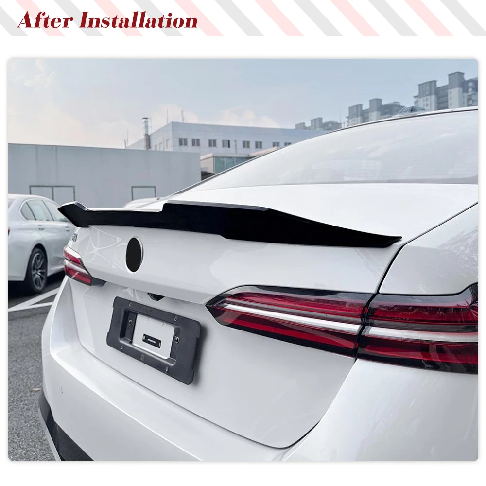 자동차 리어 트렁크 스포일러, BMW 5 시리즈 I5 G60 G61 M 스포츠 2024 트렁크 립 스포일러, 하이킥 리어윙 ABS 광택 블랙 스포일러