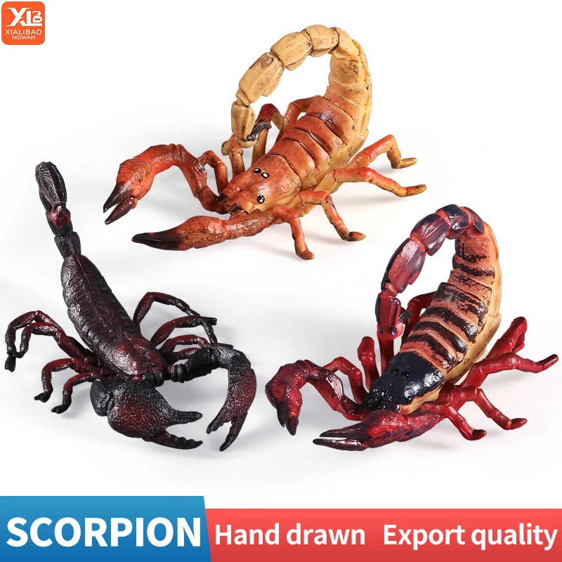 전갈 액션 피규어 고체 시뮬레이션 관절동물 곤충 동물 모델 인지 교육용 장난감..