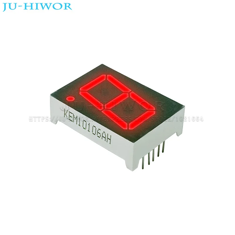 10Pins 1106AS 1106BS 1 Inch 1 Digit Bits 7 Segment Red LED Digital Display Digitron Common Anode Cathode C-A C-C 10pcs,led digital tube display
