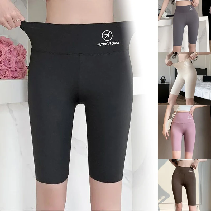 M L XL High Waisted Yoga Shorts Tummy Control Tights Quick Dry Gym Leggings Butt Lifting Workout Bottoms Stretchy Women Pants