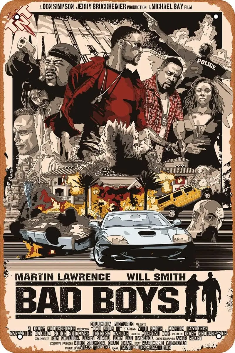 

Фильм плохого мальчика, металлический жестяной знак, винтажная стена, фотообои для дома, бара, паба, мужская пещера, Постер из фильма 8x12 дюймов