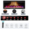 74" TV Stand with 42" Touchscreen Fireplace Entertainment Center with Storage Modern Design Sturdy Construction Easy Assembly 3