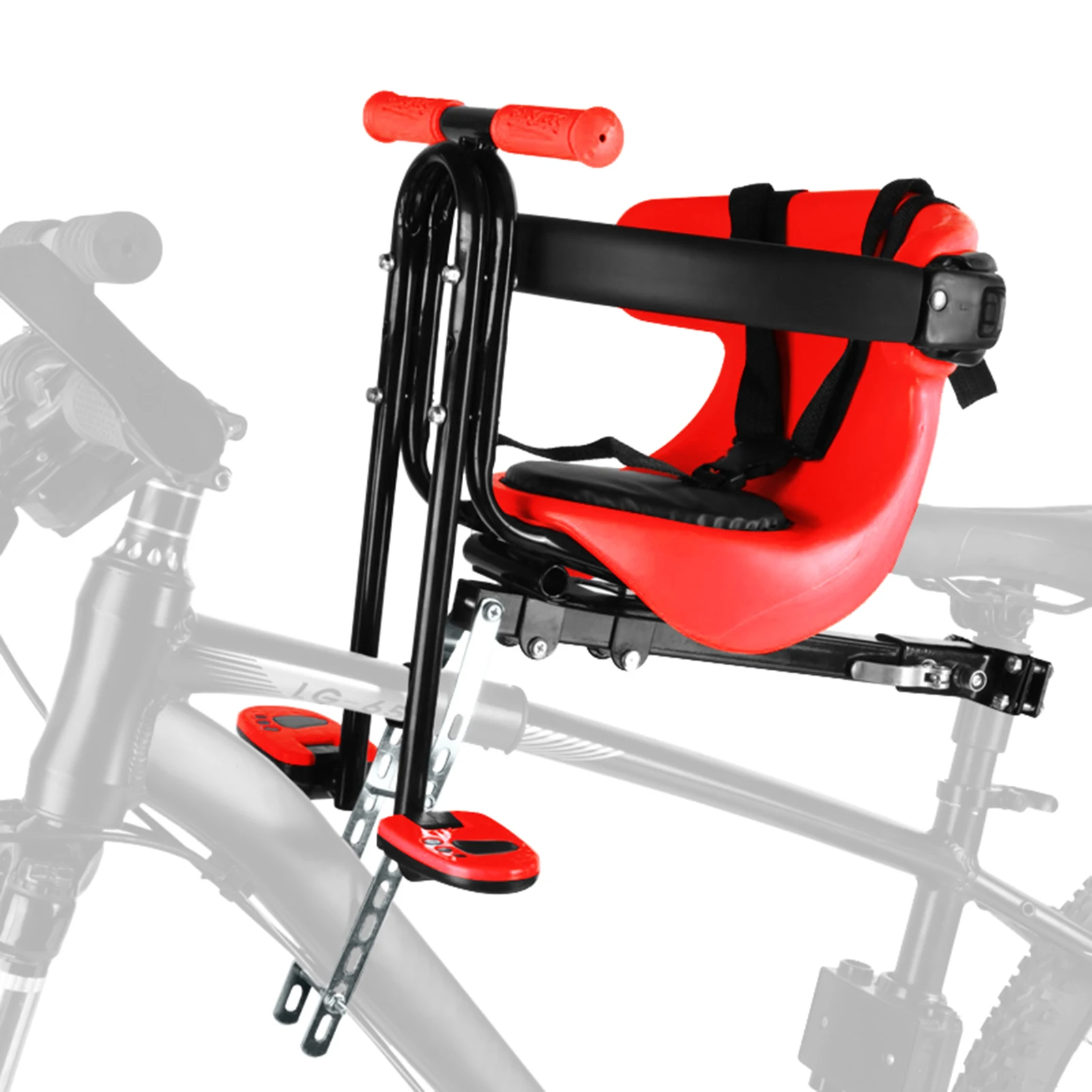 LIXADAKidsBikeSafetySeatChildrenCushionedCyclingSeatFrontMountedChildBicycleSeat