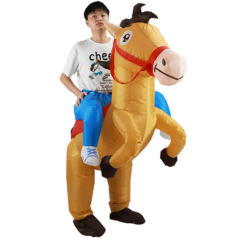 Spooky Walking Horse Doll Adult Performance Costumes Holiday Stage Dress Up Inflatable Costumes Props
