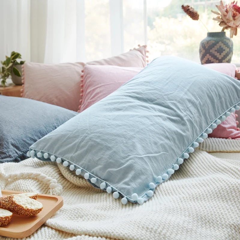 

1/2pcs Super Sale Pillowcase 100% Cotton Pillow Case Home Bedding Comfortable Pillows Cover Pinched Princess Pillowcases 48x74cm