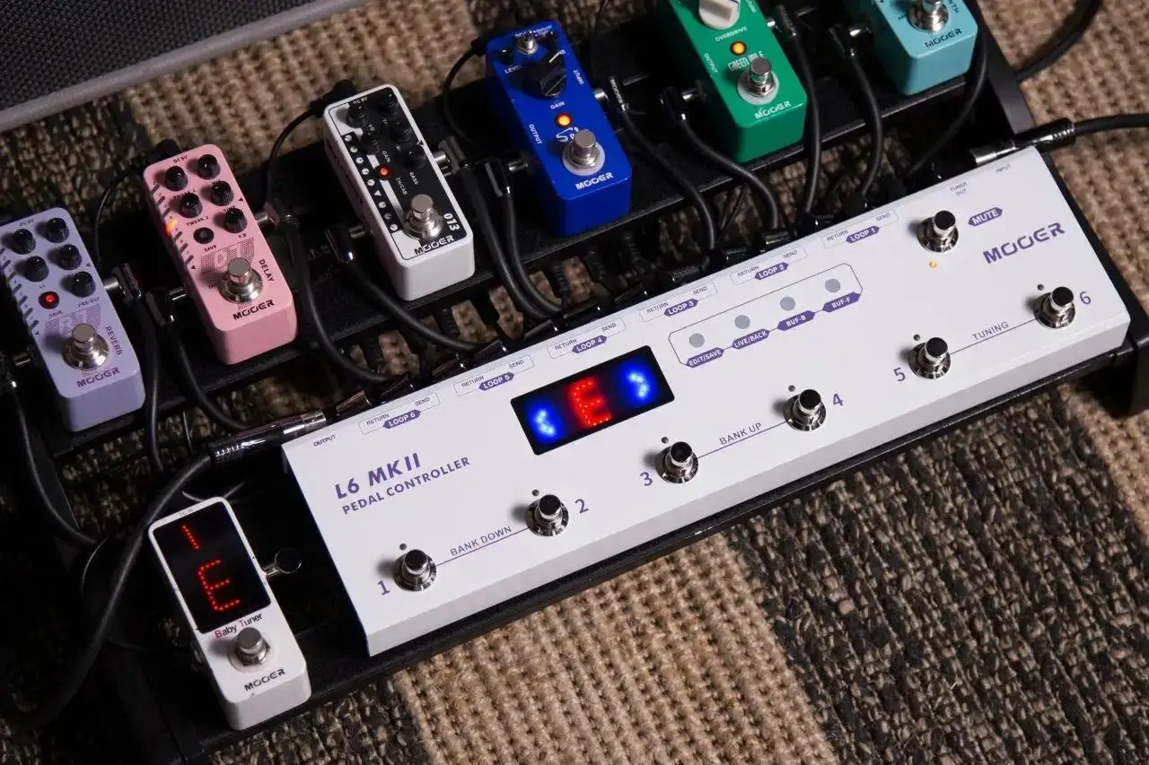 Mooer L6 Mkii Pedal Controller Programmable Loop Switcher With 6 Loops 2 Buffer Tuner Effect