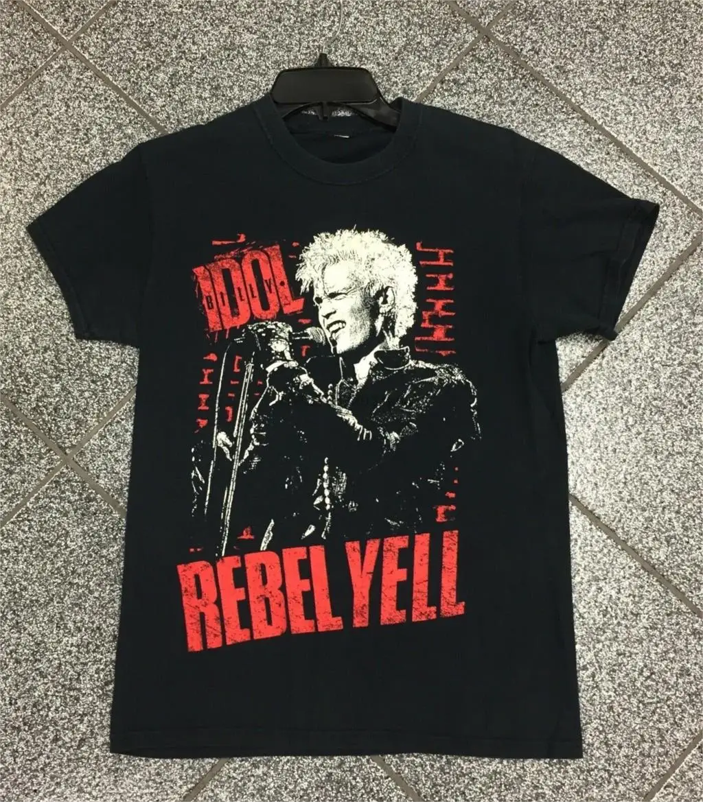 Billy Idol Singing Rebel Yell Adult T Shirt Punk Rock Music Merch 