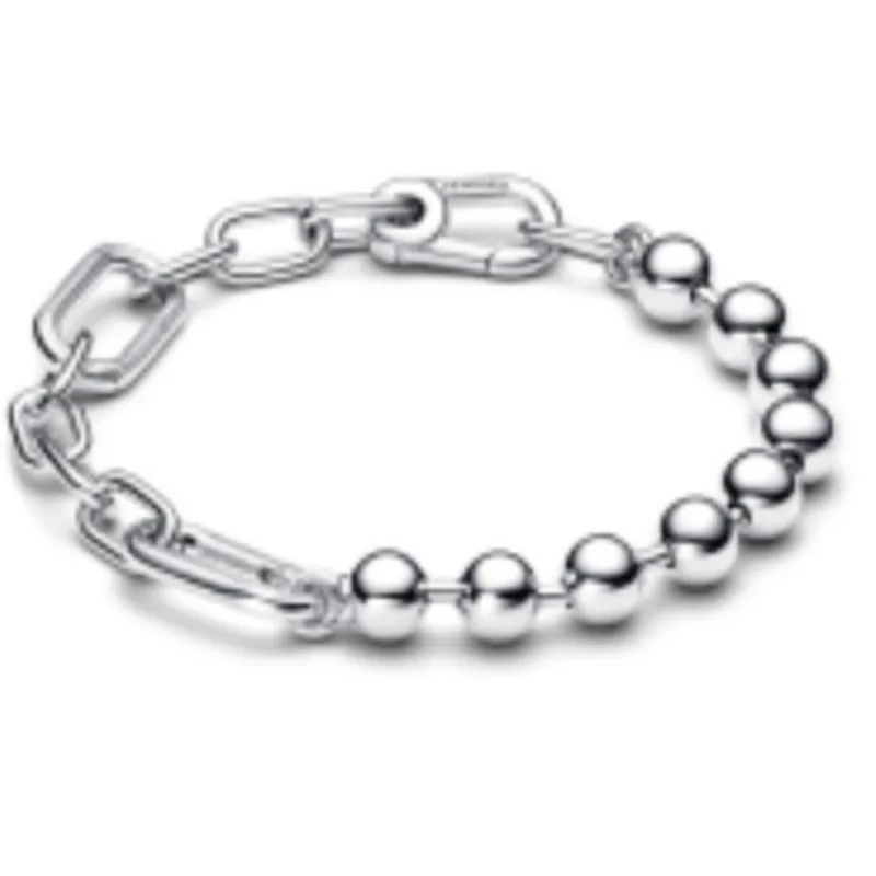 

2024 ME Metal Bead & Link Chain Bracele For Woman Free Shipping Jewelry Sets 925 Silver Original Accessories Men Bracelet