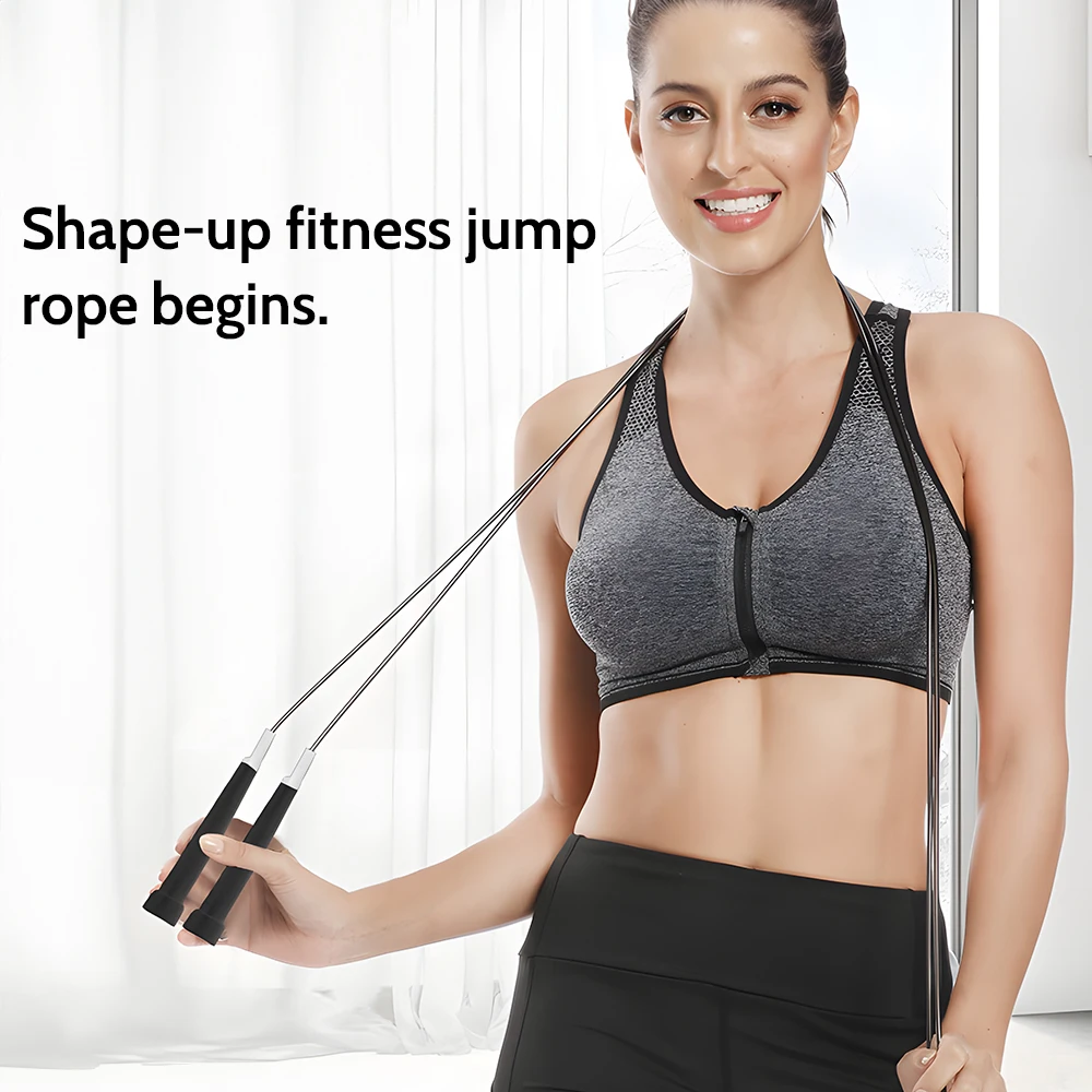 Professional Speed Jump Rope with 360&deg; Swivel Ball Bearings, 3 Meters Adjustable Rope Anti-Skip Handle for Fitness &MMA Training