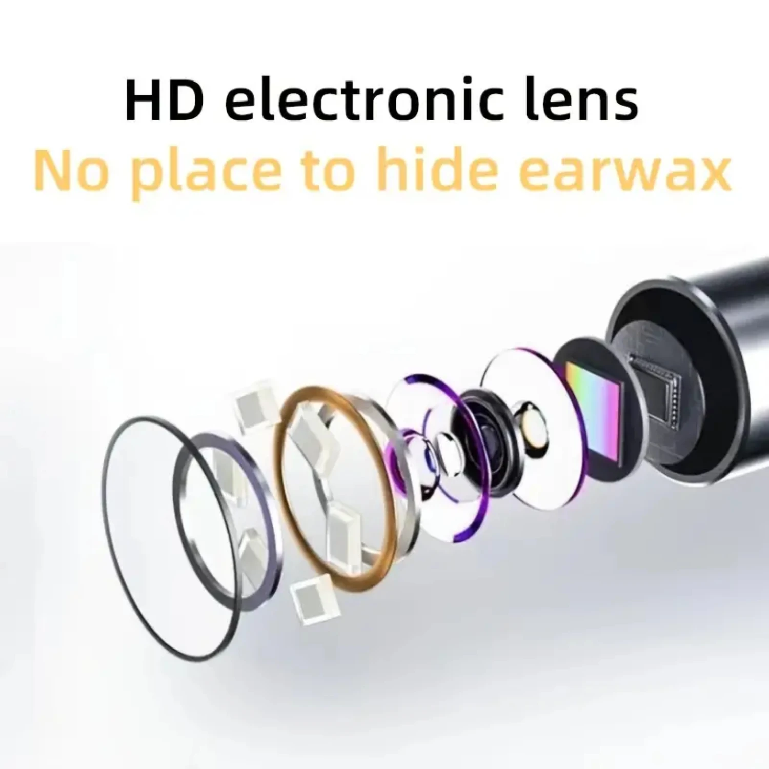 Wireless Connected Ear Wax Removal Endoscope Otoscope for iPhone, iPad, Android-Premium Earwax Remover Tools by JinanjunPOKUJE