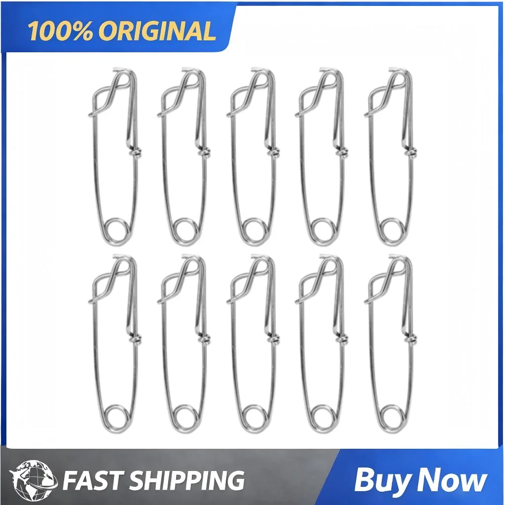 10 Stück Edelstahl-Longline-Snap-Clip, 2,6 x 100 mm, robuster Thunfisch-Clip für schwimmende Schnur zum Salzwasser-/Süßwasserangeln