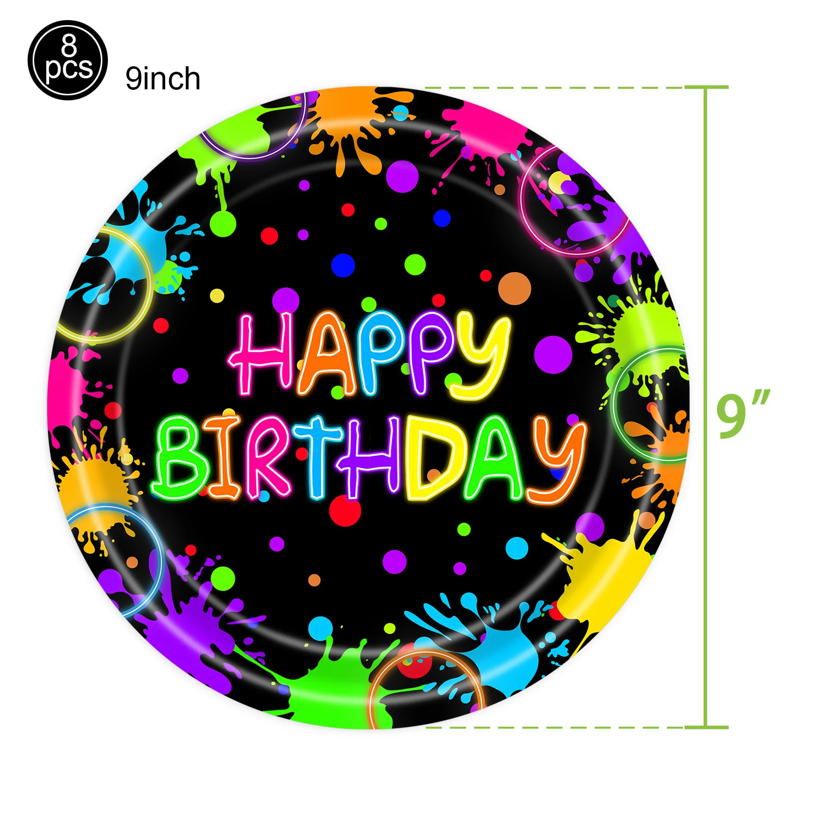 8pcs 9inch plates