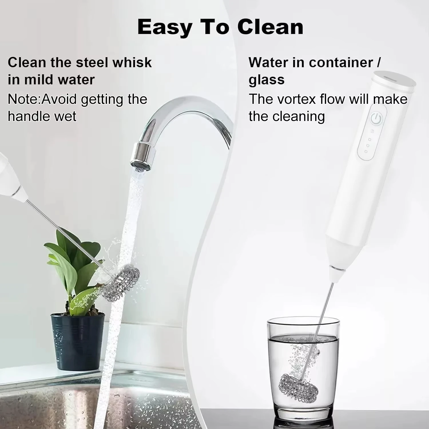 1 electric coffee frother, milk frother, egg beater, handheld 3-speed rechargeable cream maker, 3-speed kitchen mixer 6