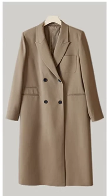 

2023 Women's Clothing Slim temperament mid-length windbreaker coat Autumn Winter New