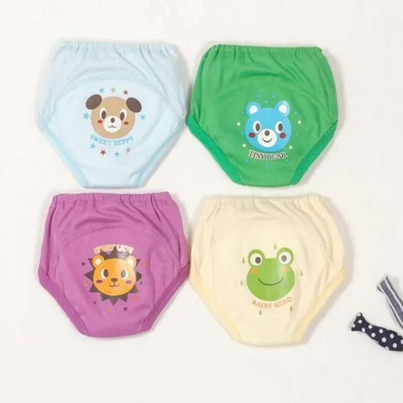

4Pc/lot Baby Toddler Girls Waterproof Potty Training Pants Reusable Learning Pants Size 80/90/95/100