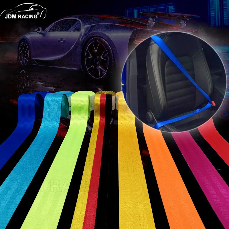 Multicolor Auto 3.6 Meters Strengthen Seat Belt bing Fabric Racing