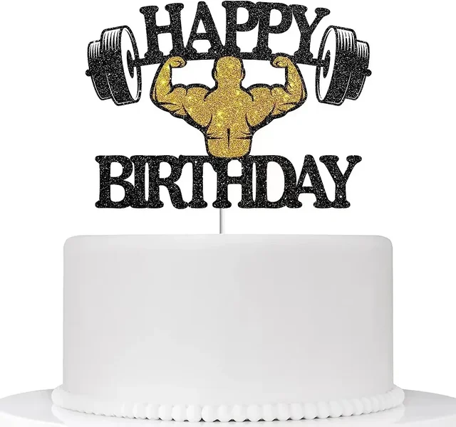 Weightlifting Cake Topper