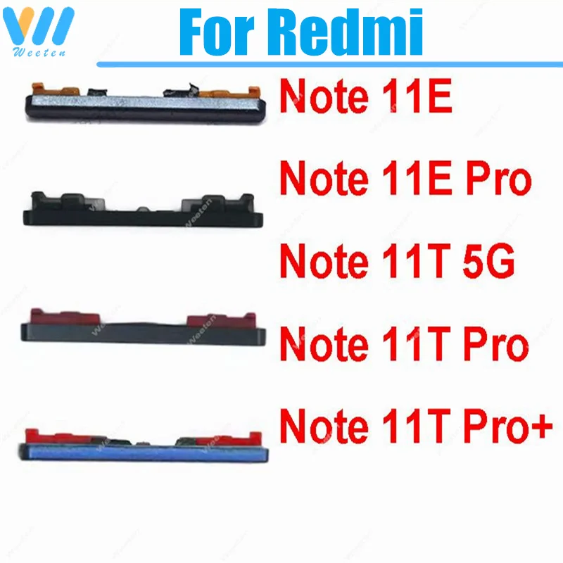 

Power Volume Buttons For Xiaomi Redmi Note 11E 11T Pro 11T Plus 5G Power Volume UP Down Side Keys Button Replacement Repair Part