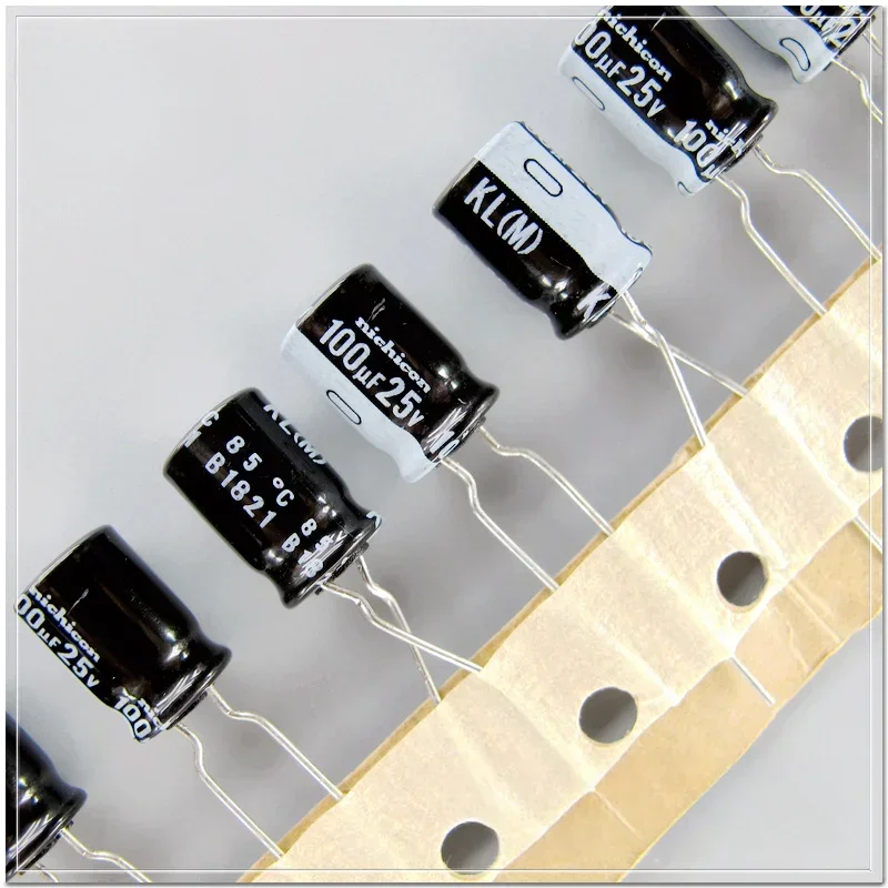 10PCS/100PCS Nichicon KL Series 25V100uF Electrolytic Capacitor 8&times;12mm