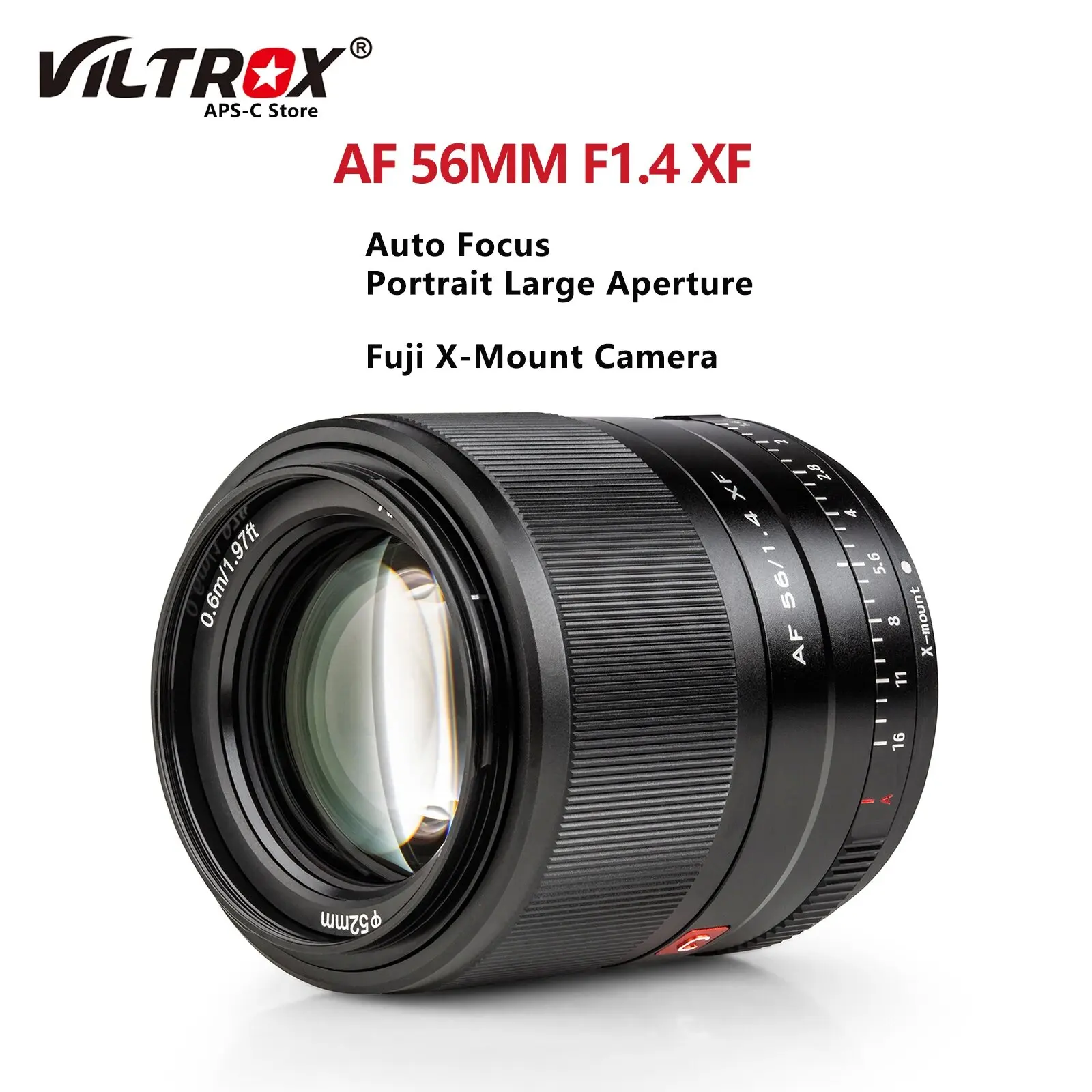 Viltrox 56Mm F1.4 Per Sony E Nikon Z Fuji X Mount Lens Messa A Fuoco Automatica Aps-C Ritratto Teleobiettivo Ad Ampia Apertura Fujifilm Fuji X Mount