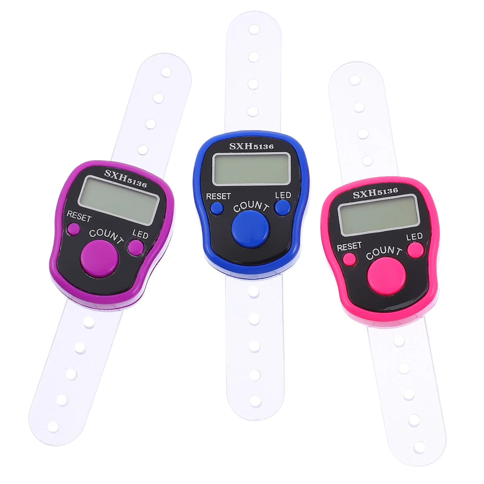 

3 Pcs Counter Hand Intelligent Electronic Digital LED Finger Handheld Resettable