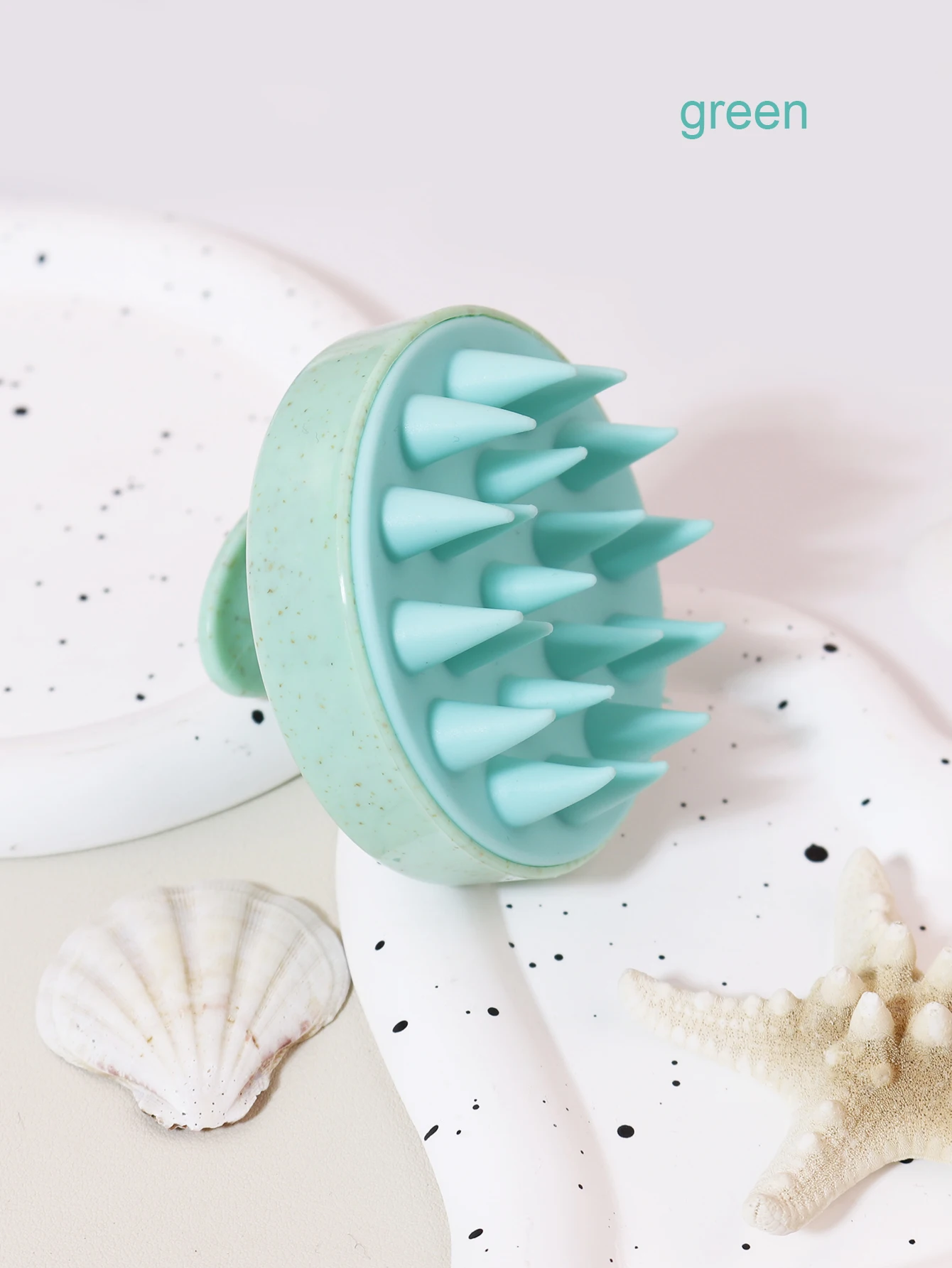 1PCS scalp massage shampoo brush, soft silicone hair used to remove dandruff and exfoliate 5