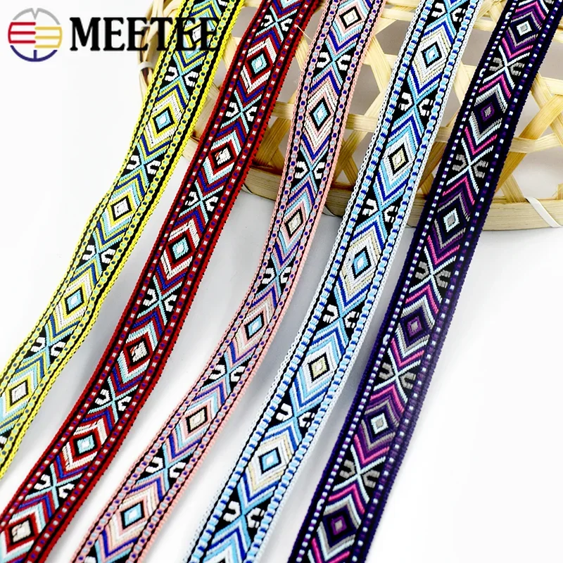 【CPGN】Cats Ribbon 半袖T 2色 5/10/20Yards Meetee 17mm Ethnic Jacquard Webbing Colored