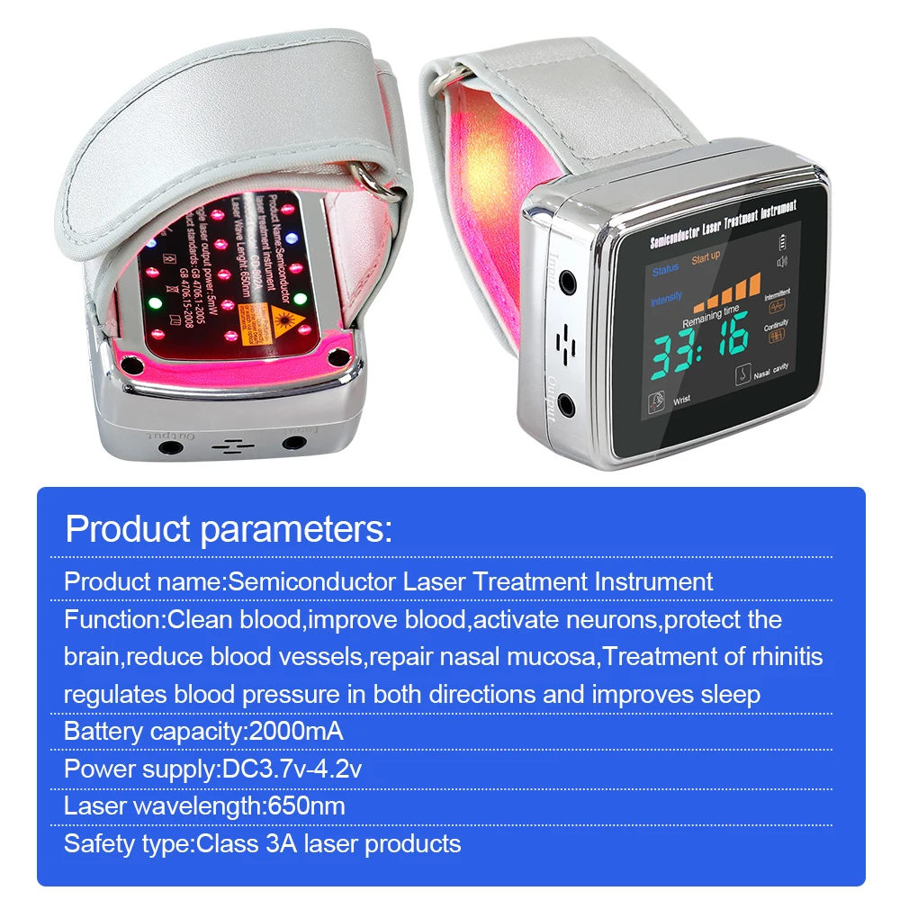 Laser Therapy Wrist Device with 15-Hole Light Technology