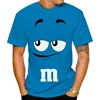 2024 Funny M&M's Chocolate Bean Cartoon 3D Printed T-shirt Unisex Casual Short Sleeve T-shirt Fashion Personalization Tops 5