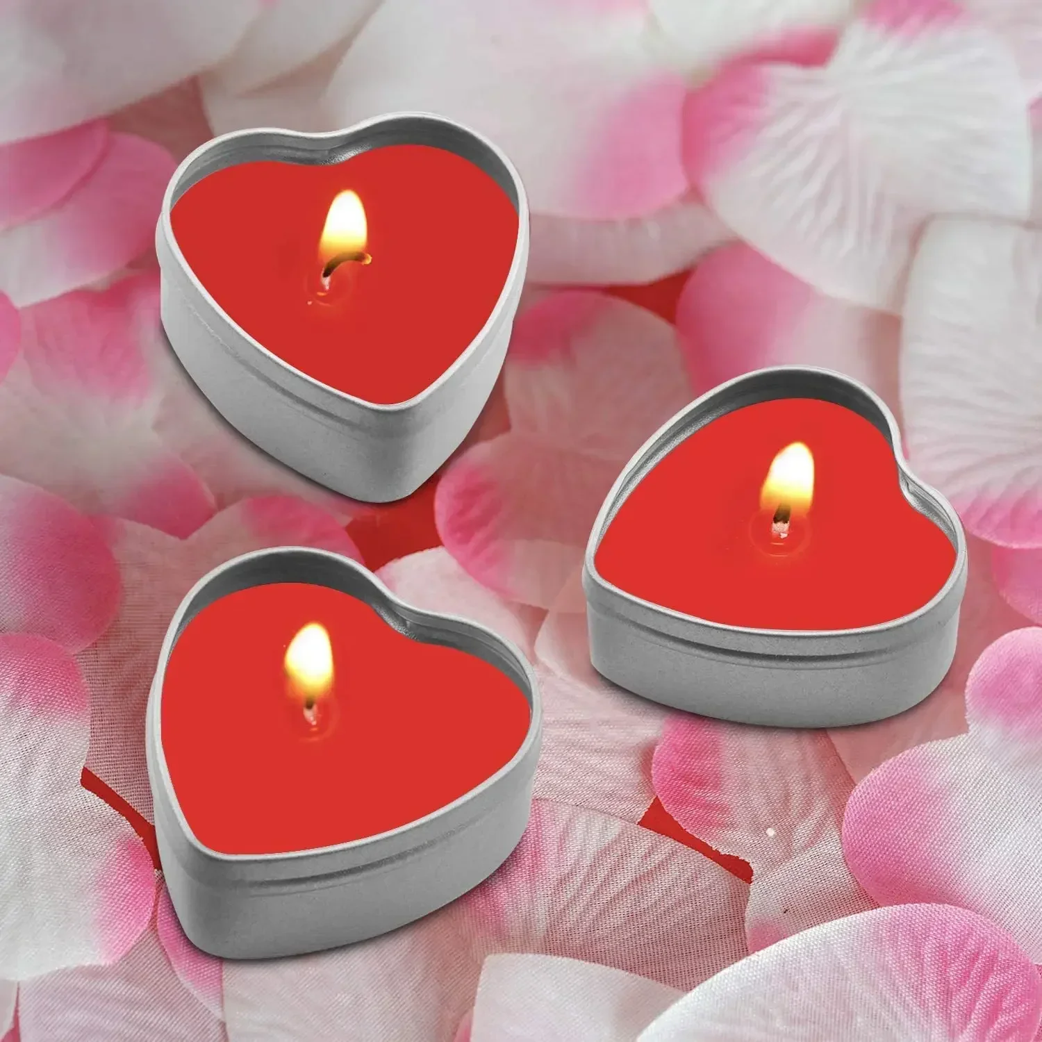 

Жестяные банки для свечей, Металлические Конфеты в форме сердца, 15 шт.