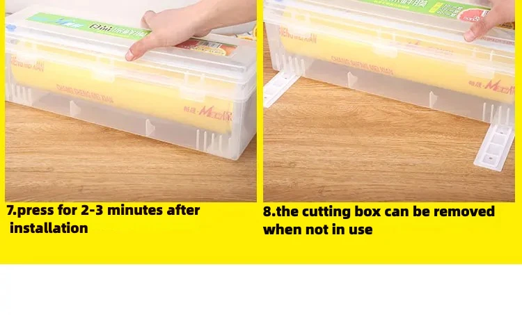 Description Picture 3 of itemProfessional Plastic Kitchen Dispenser Slide Cutter Film Paper Holder Useful Stretch Film Cling Wrap Dispenser Smoothly Cutting