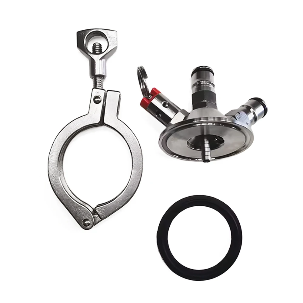 KegLand Ball Lock Tapping Head to 2 Inch Tri-Clover (Commercial Keg Adaptor) beer keg connector homebrew fitting