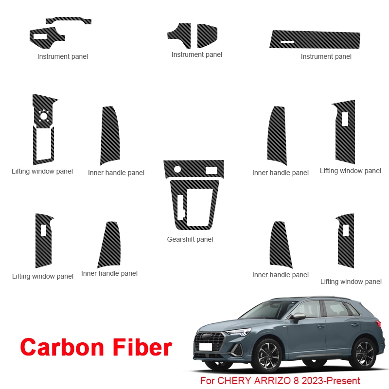 

For Audi Q3 F3 2019-2025 Car Interior Sticker Lifting Window Panel Decal Gear Box Dashboard Protective Film Auto Accessory