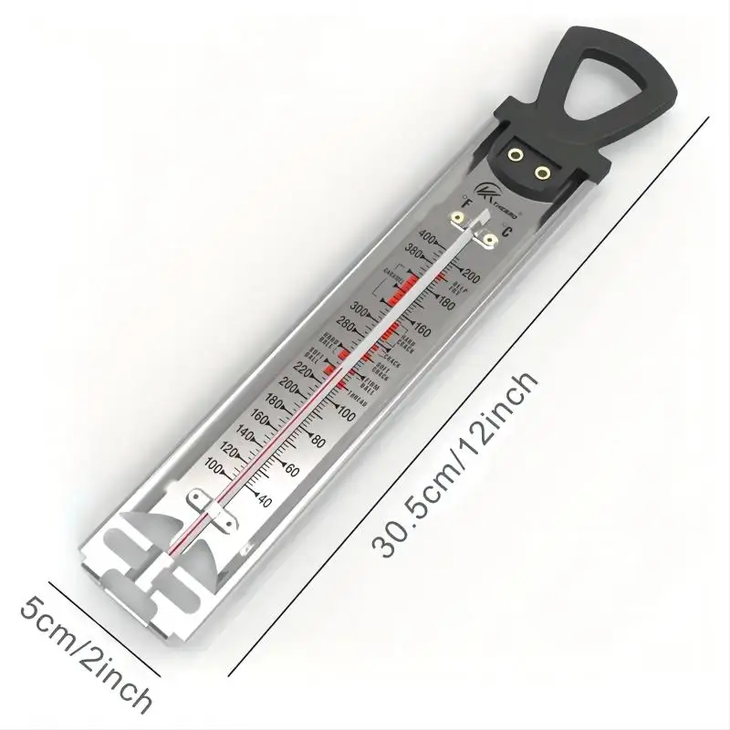 Instant Read Candy Thermometer - 3 Display Modes, Stainless Steel, Perfect For Baking, Candle Making & Cooking 3