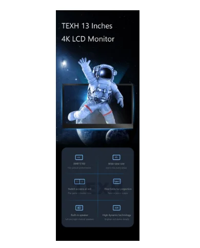 ġ LCD ũ IPS ޴ ̹ , ġ PS5 Xbox ƺ  PC ƮϿ, 4K HDR USB C Ÿ HDMI, 13.3 ġ