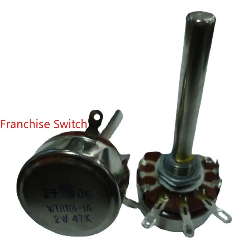 

5PCS 2W Potentiometer WH118-1A-47K 70mm Round Shaft Shank Diameter 6mm
