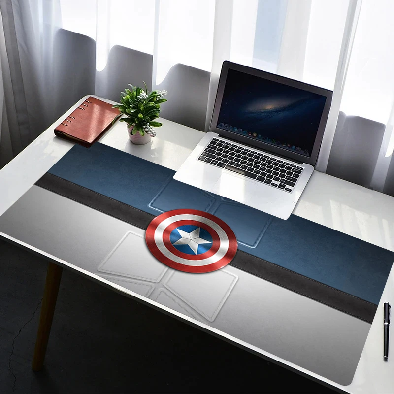 Anime Mouse Pad XL Gaming Accessories Carpet Gamer Keyboard Desk Mat C-Captain Americas Non-Slip Laptop Notebook Office Mousepad 6
