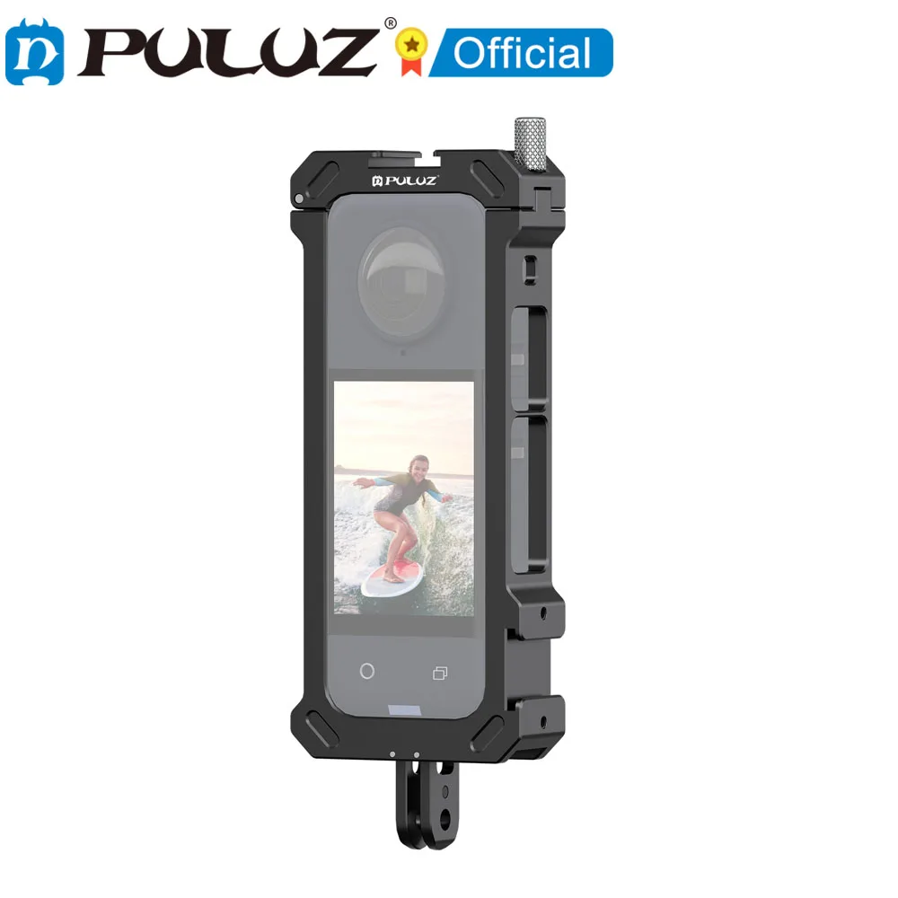 

PULUZ For Insta360 X4 Metal Protective Cage Rig Housing Frame with Expand Cold Shoe Base & Tripod Adapter