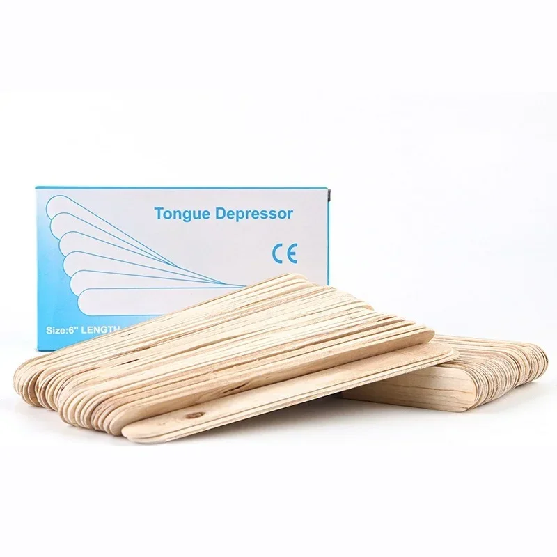 100pcs/ Beeswax Shaving Stick Wooden Removal Sticks Wax Waxing Disposable Sticks Beauty Toiletry Kits Wood Apply Wax Rod 6