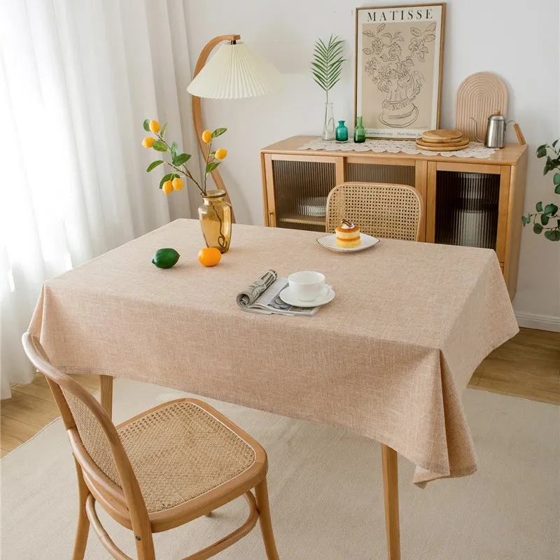 

Solid Color Tablecloth Modern Waterproof Dining Table Cloth скатерть на стол Beige Tablecloth for Table Mantel Mesa