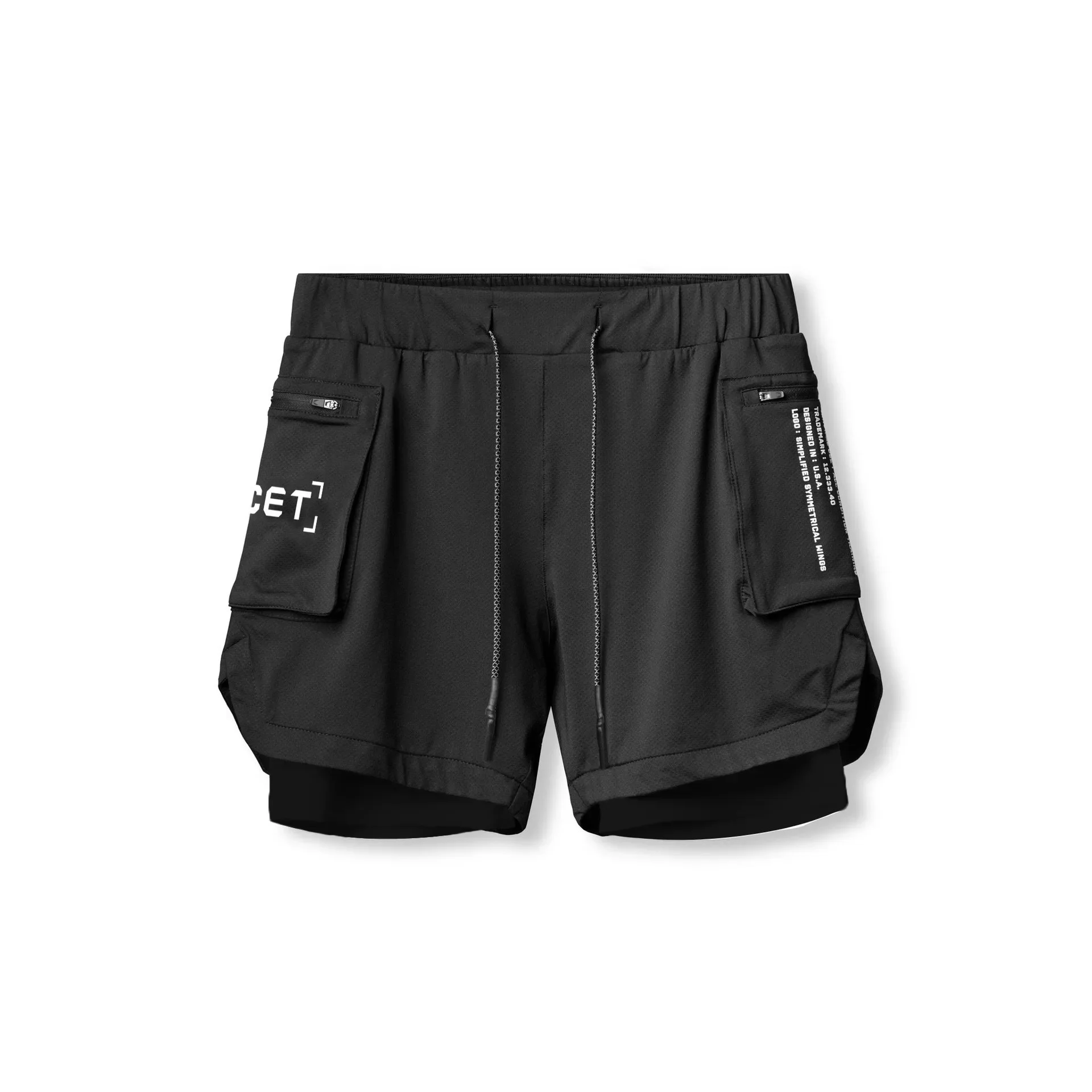 Men's Summer Fitness Running Training Shorts Breathable Double Layer Basketball Sports Blue Color Quick Dry Comfortable Pants