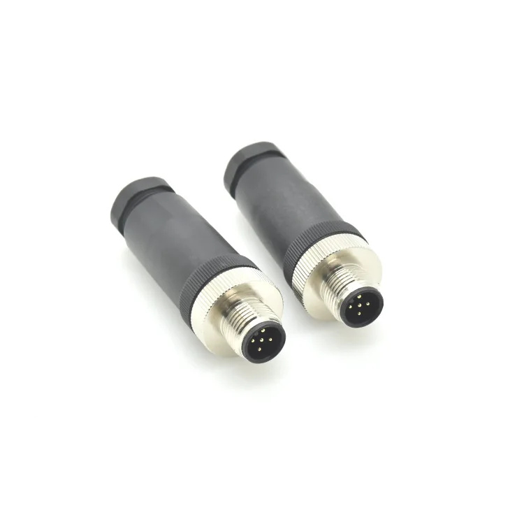 

M12 4-core 5-core 8-core straight head waterproof aviation plug connector m12 on-site installation joint Optoelectronic Displays